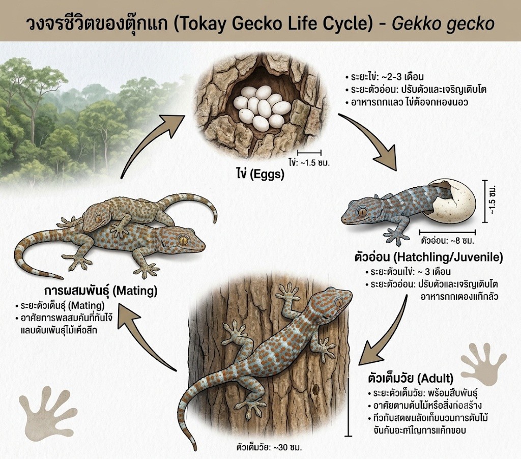 ตุ๊กแก (Gekko gecko): ข้อมูลทางวิชาการและหลักการควบคุม