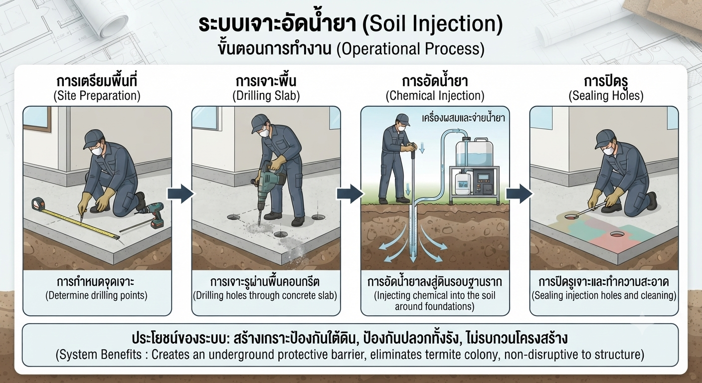 ระบบเจาะอัดน้ำยา (Soil Injection)