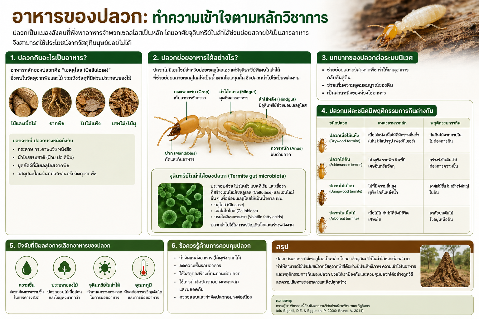 อาหารของปลวก: ทำความเข้าใจตามหลักวิชาการ
