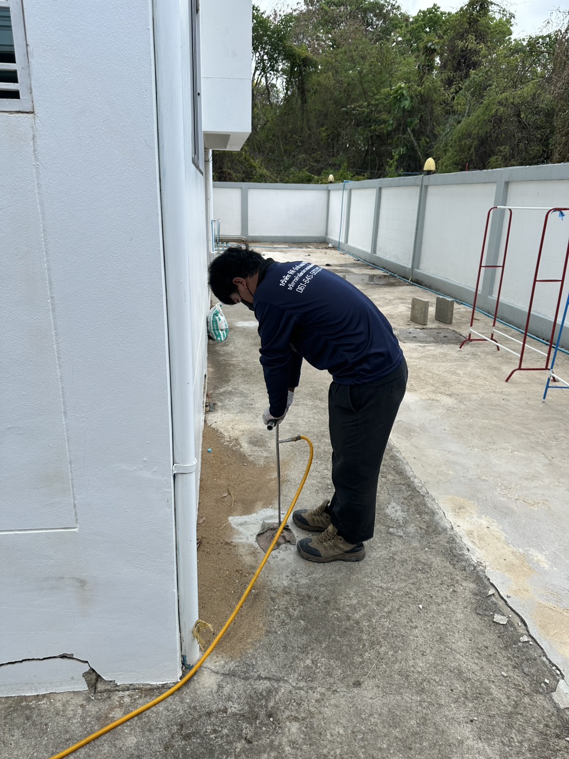 ระบบเจาะอัดน้ำยา (Soil Injection) ขั้นตอนที่ 3