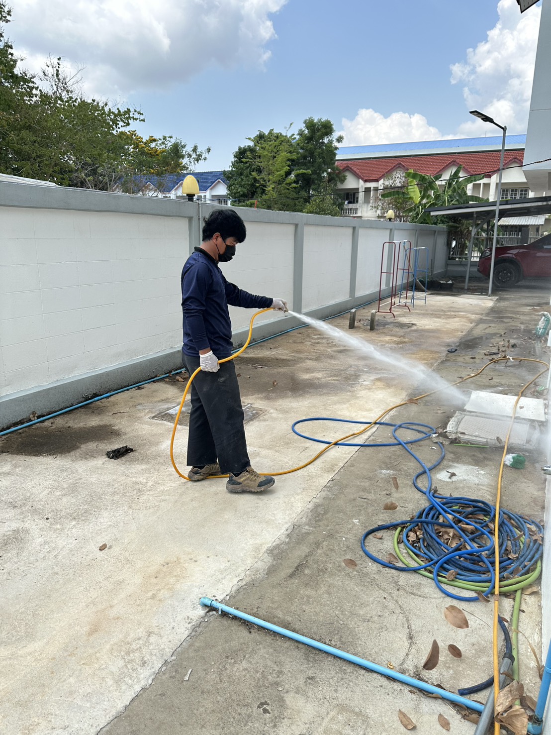 ระบบเจาะอัดน้ำยา (Soil Injection) ขั้นตอนที่ 1